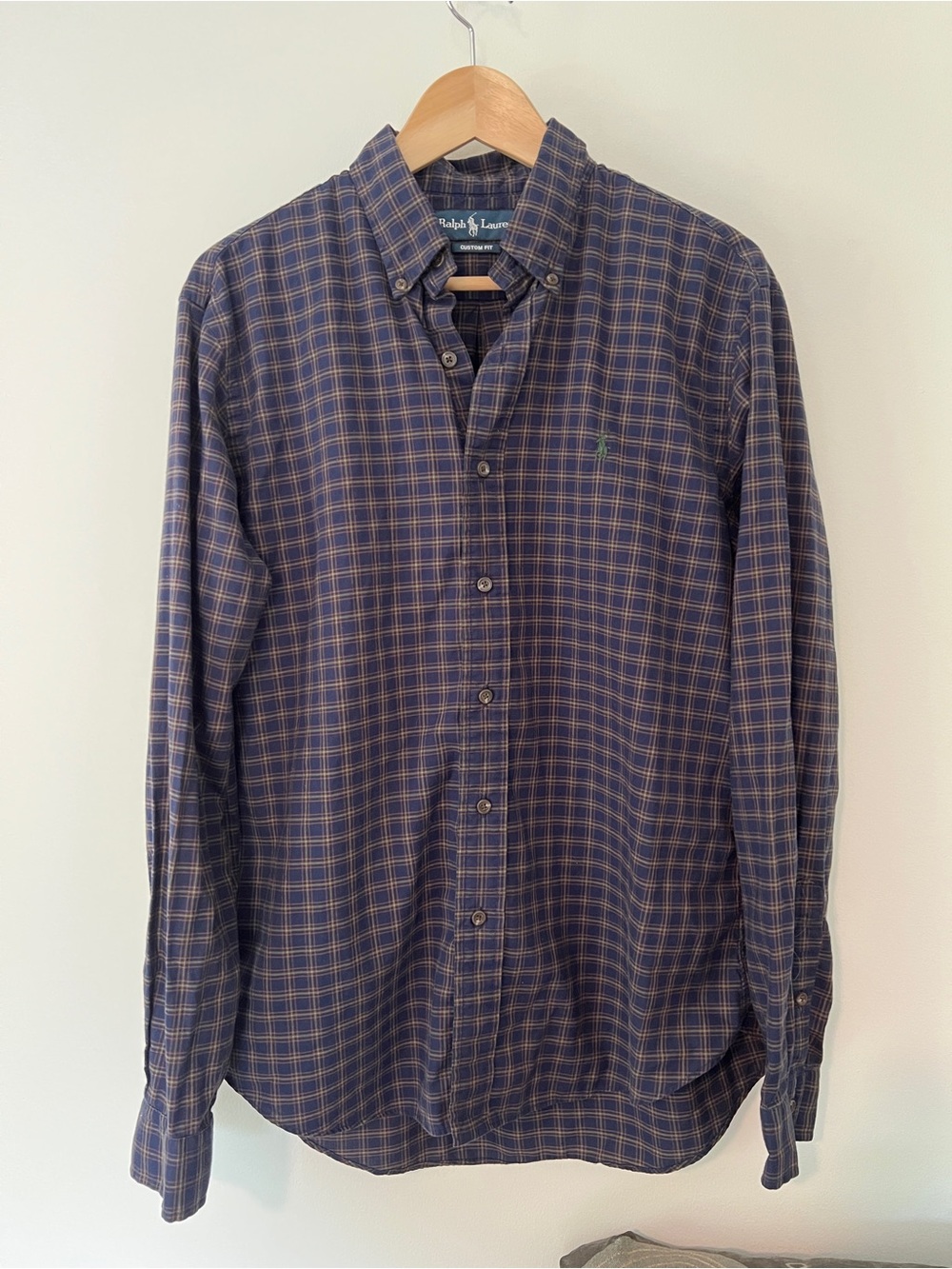 Ralph Lauren Blue and Brown Plaid Button-Down Shirt